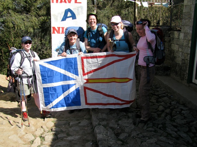 Newfoundland trekkers starting the jounrey into Everest basecamp
